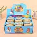 Crystal bun squishy toys, 6 in a box  Sold as a full box of 6, free shipping included.